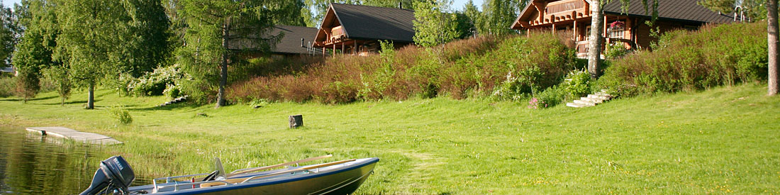 Fishing boats and cottage accommodation in the Tampere Region, Finland.